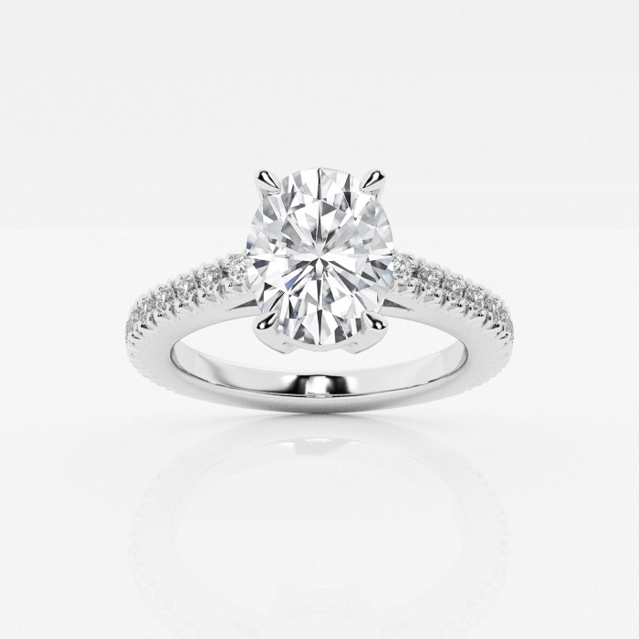 Badgley Mischka 2 1/2 ctw Oval Lab Grown Diamond  Engagement Ring